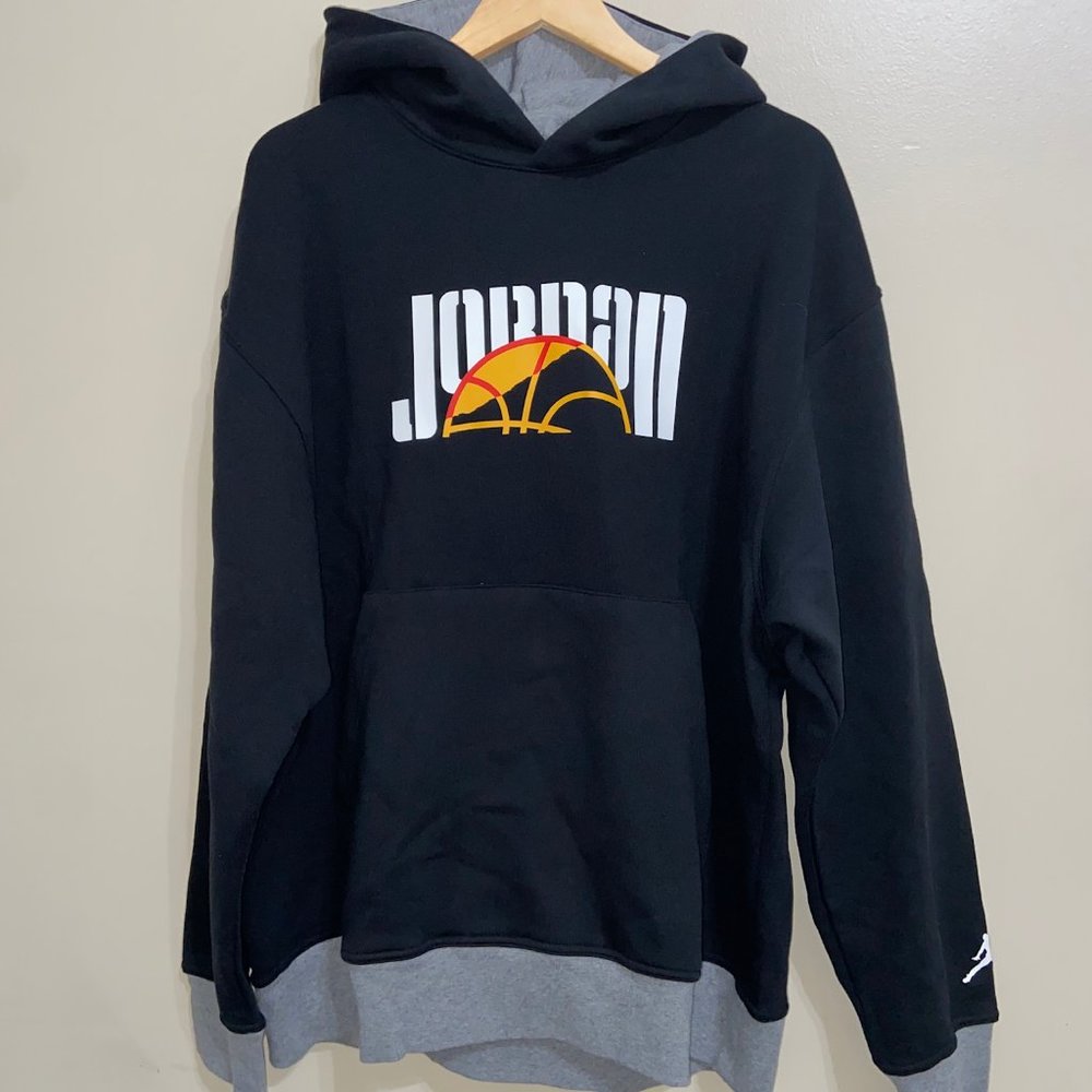 Nike Air Jordan Sport DNA HBR Black Fleece Pullover Hoodie Men's XL DC9639-010
